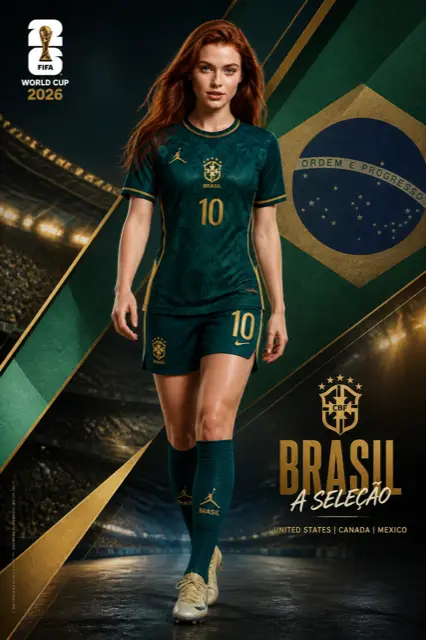 FIFA2026 巴西女足球员选拔海报