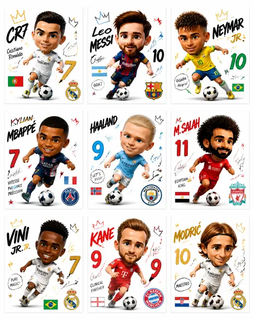 FIFA2026 足球明星卡通头像合集